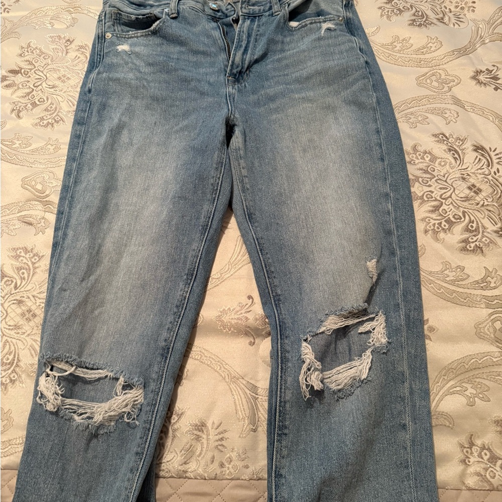 American Eagle Outfitters Blue Boyfriend Jeans Distressed